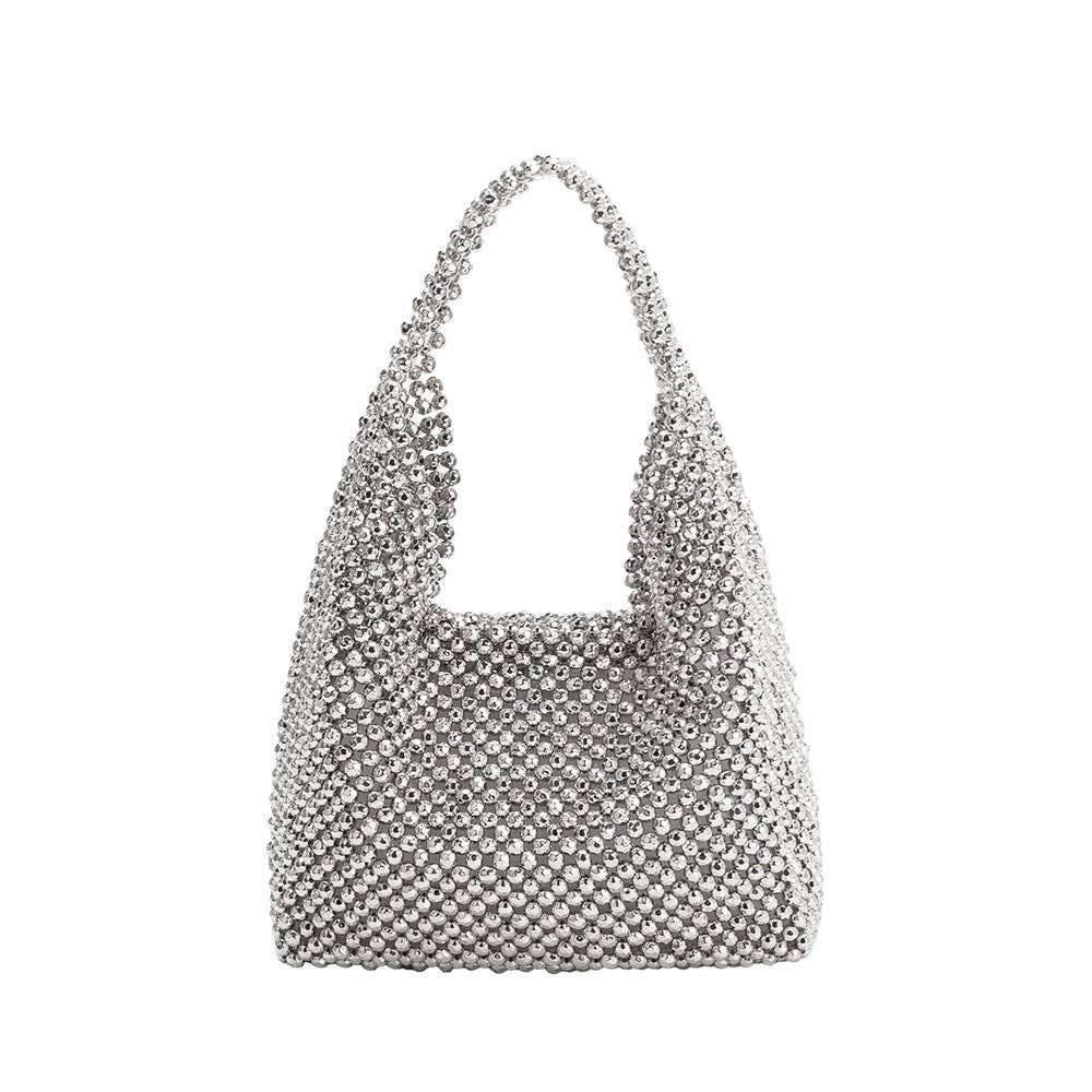 Melie Bianco Krystal Beaded Top Handle Bag