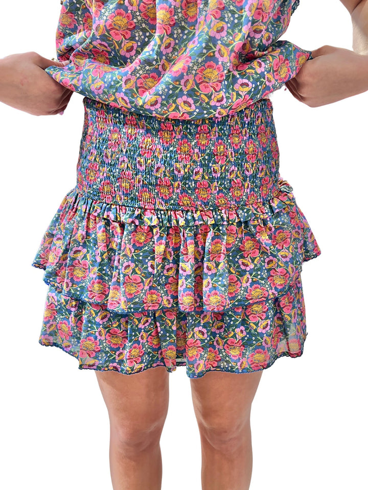 Melissa Nepton Zora Ruffle Mini Skirt - Capri by Sunset & Co.