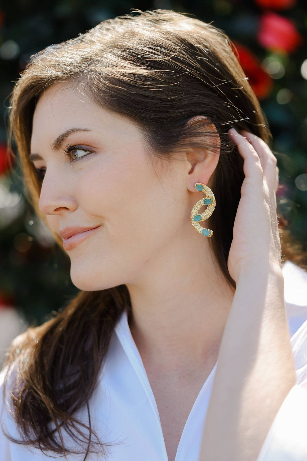 Allie Beads Hannah Gemstone Earrings - Capri by Sunset & Co.