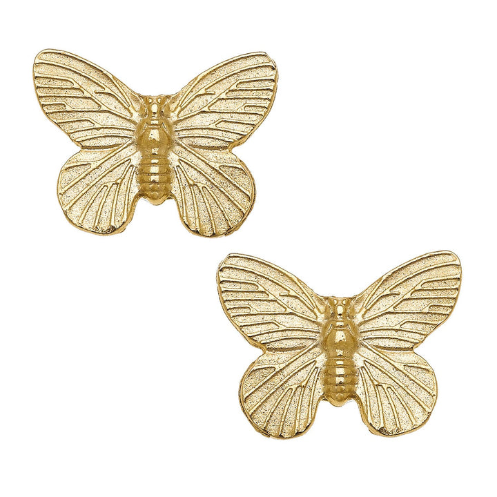 Susan Shaw Gold Butterfly Stud Earrings - Capri by Sunset & Co.