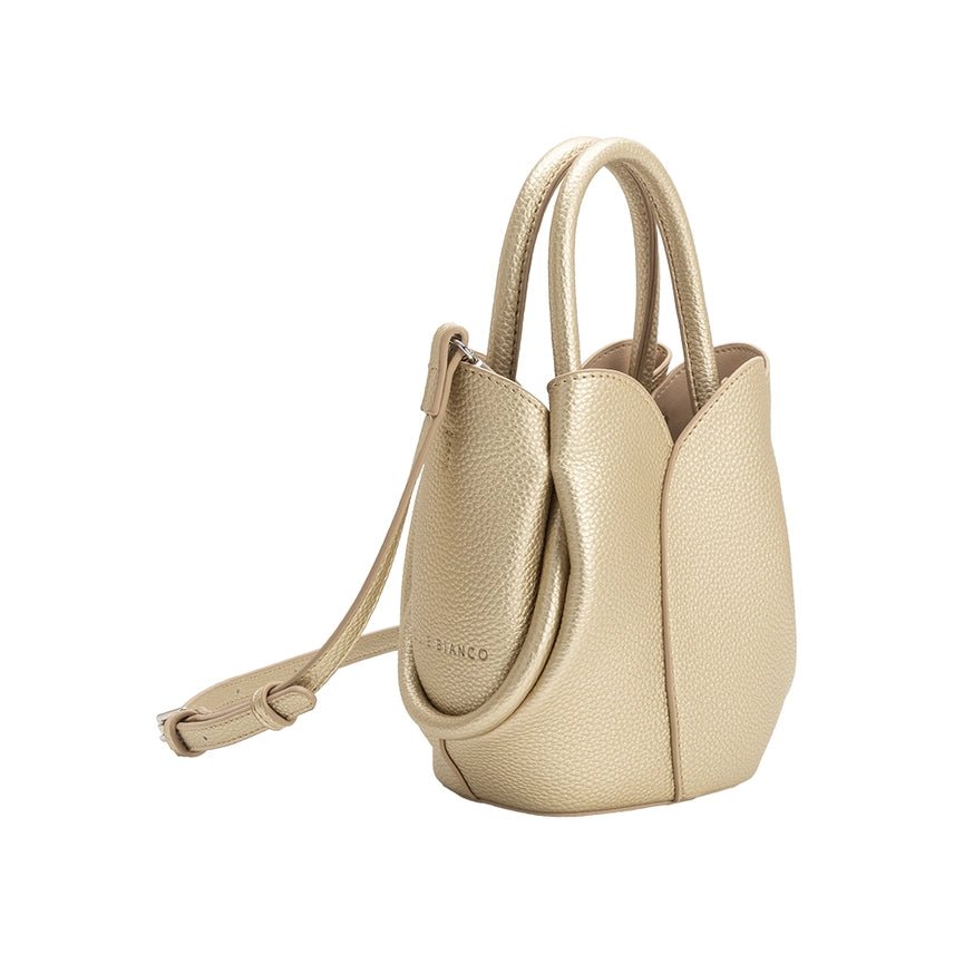 Melie Bianco Tulip Mini Recycled Vegan Leather Top Handle Bag - Capri by Sunset & Co.