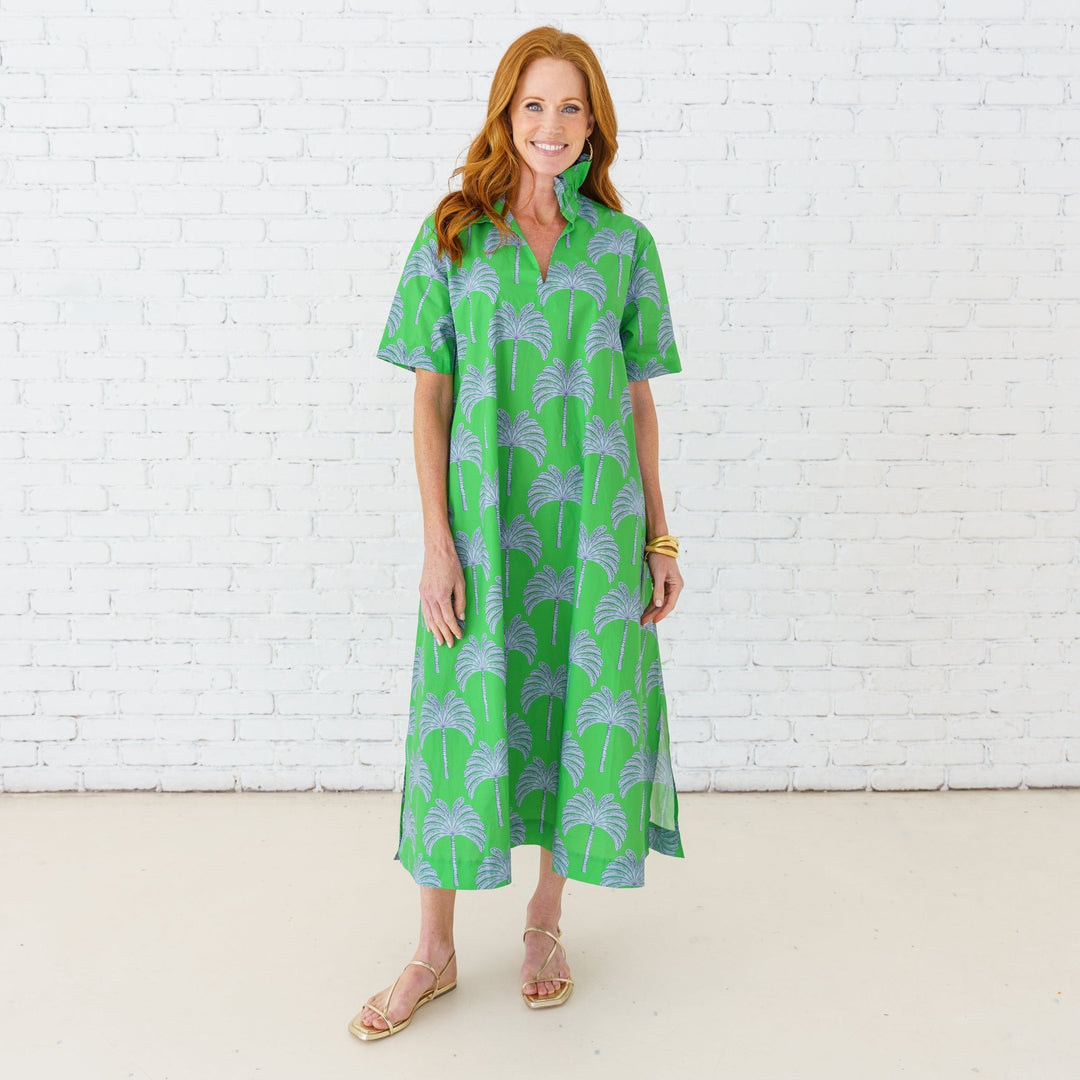 Caryn Lawn Georgia Palm Dress - Capri by Sunset & Co.
