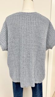 Capri by Sunset Knit Short Sleeve Sweater Top
