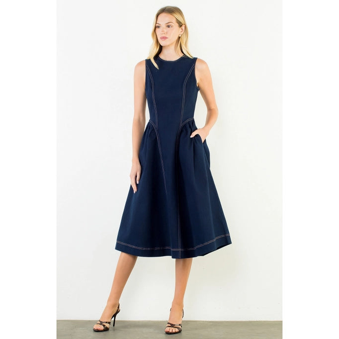 THML Sleeveless Denim Dress