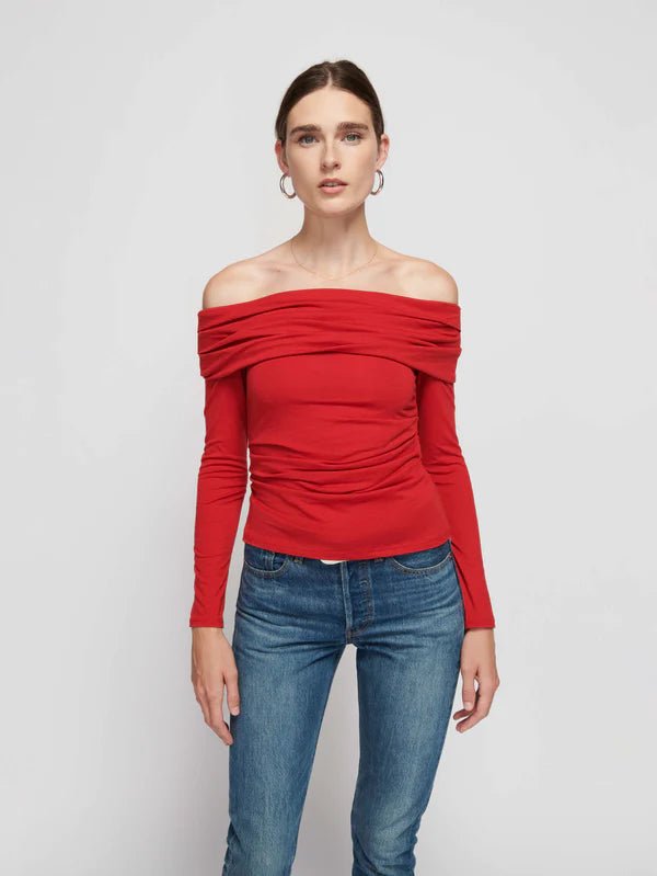 Nation Abana Off - The - Shoulder Top - Capri by Sunset & Co.