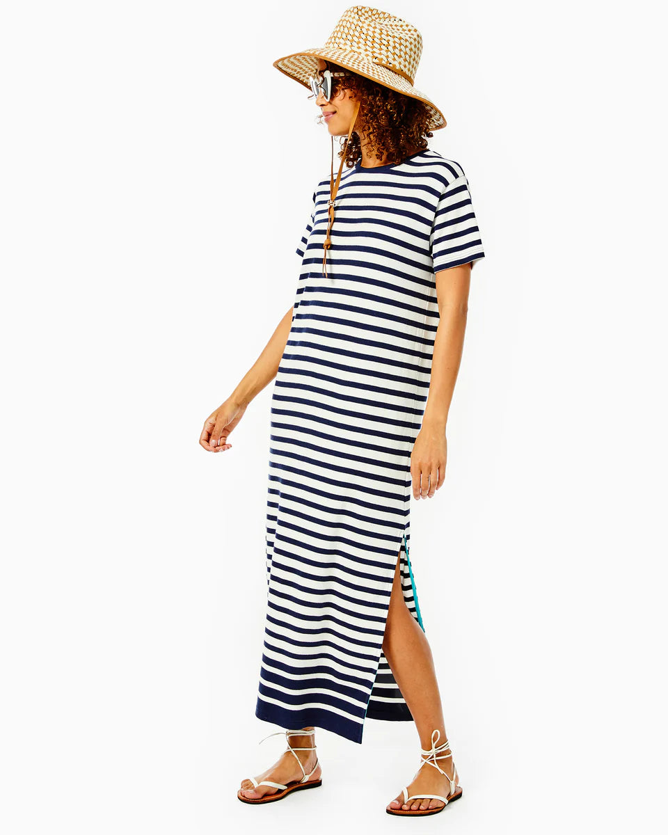 The Everyday Maxi Dress - Navy & White Stripe