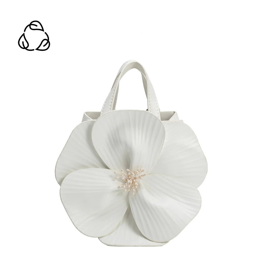 Melie Bianco Monroe Flower Vegan Leather Top Handle Bag - Capri by Sunset & Co.