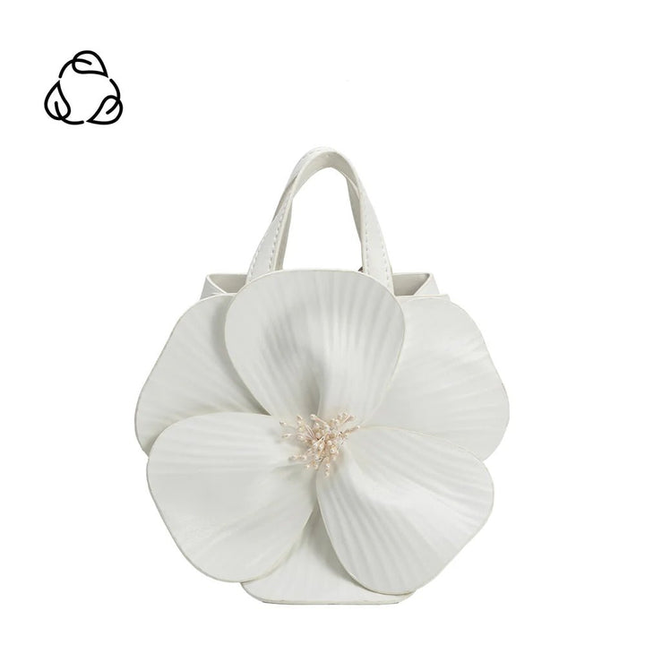 Melie Bianco Monroe Flower Vegan Leather Top Handle Bag - Capri by Sunset & Co.