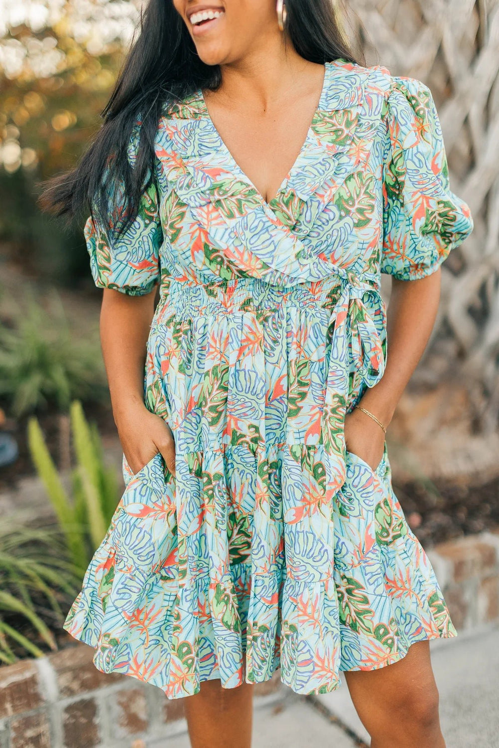 Marigold Lehua Dress - Hawaiian Surf - Capri by Sunset & Co.