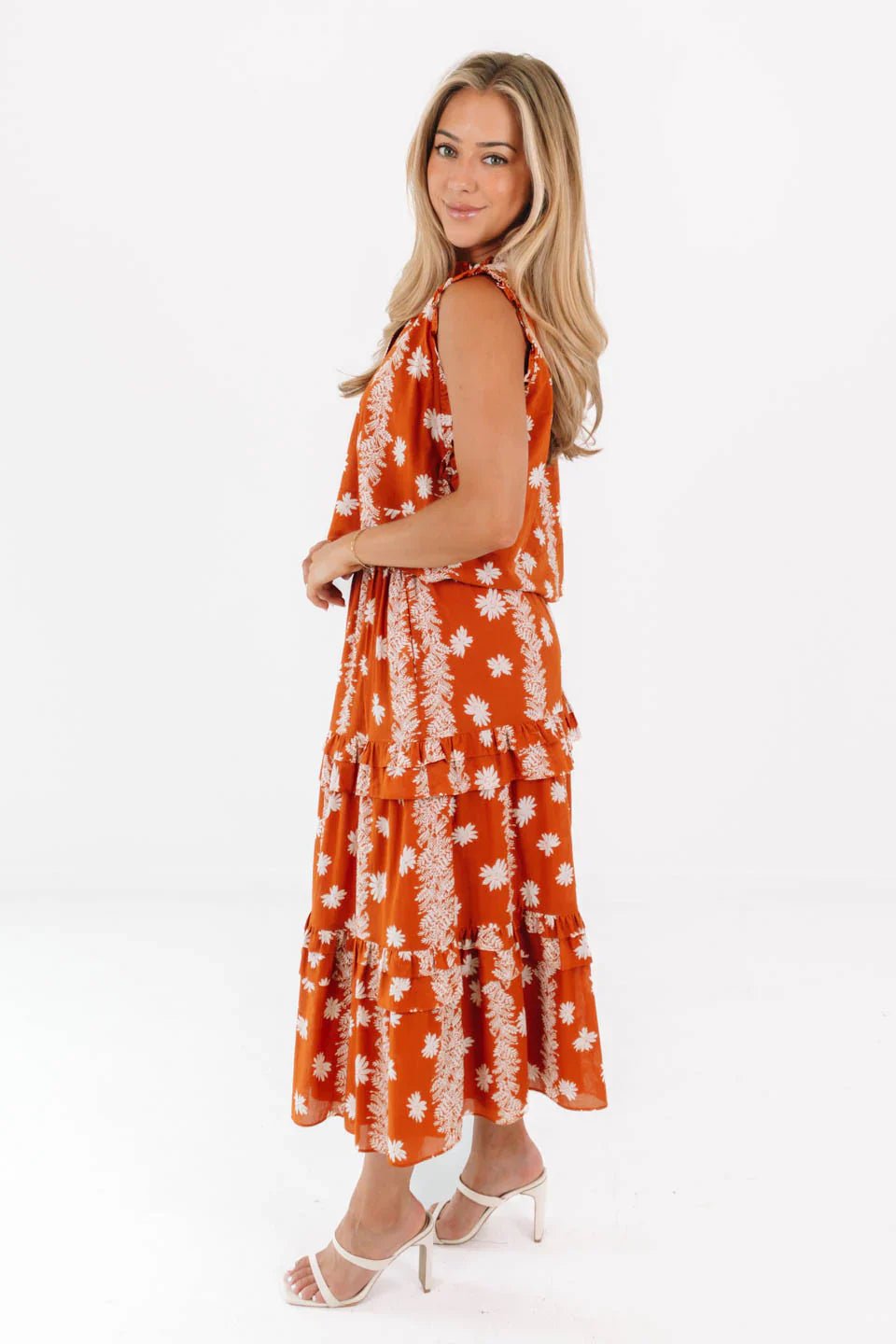 J. Marie Aubrey Button Up Top - Capri by Sunset & Co.