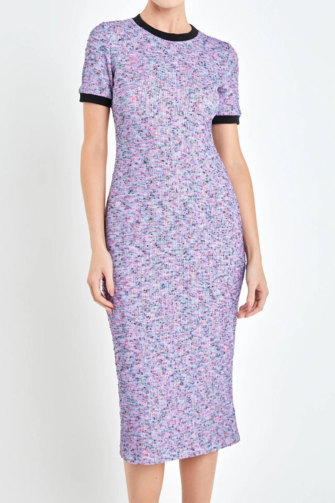 English Factory Rainbow Knit Midi Dress