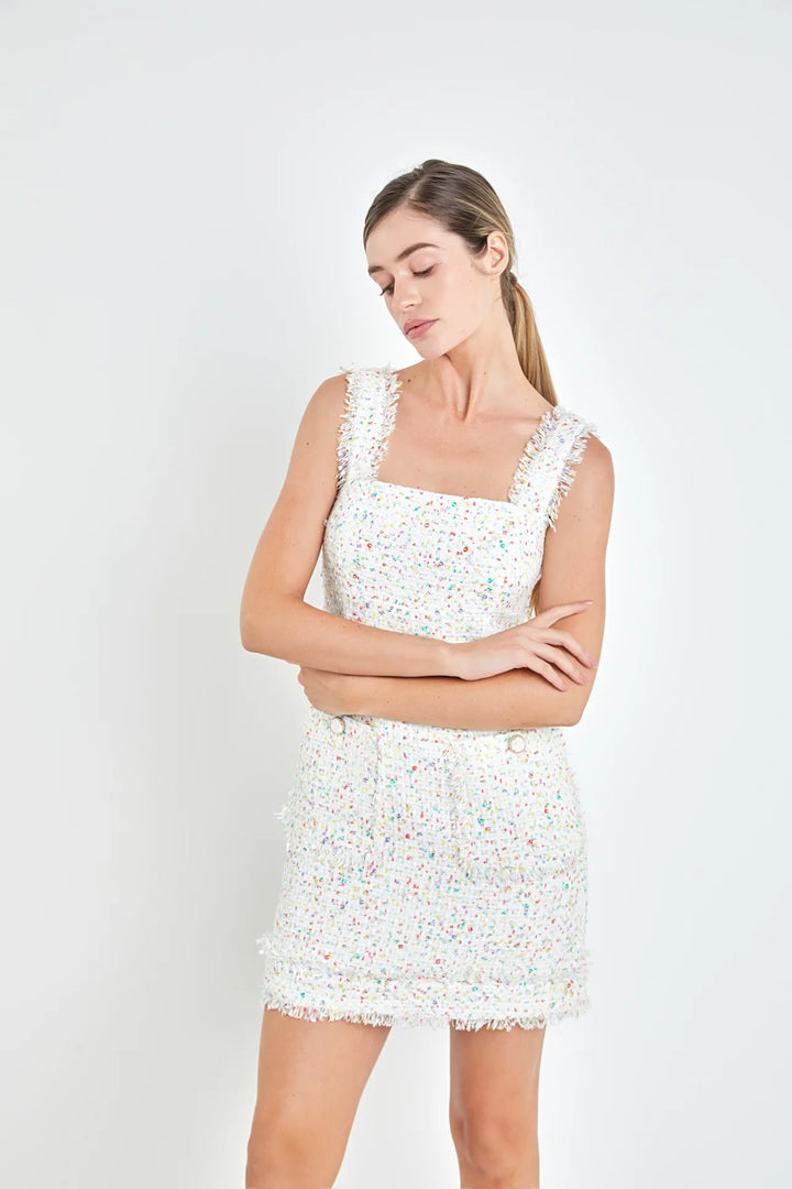 English Factory Funfetti Boucle Mini Dress