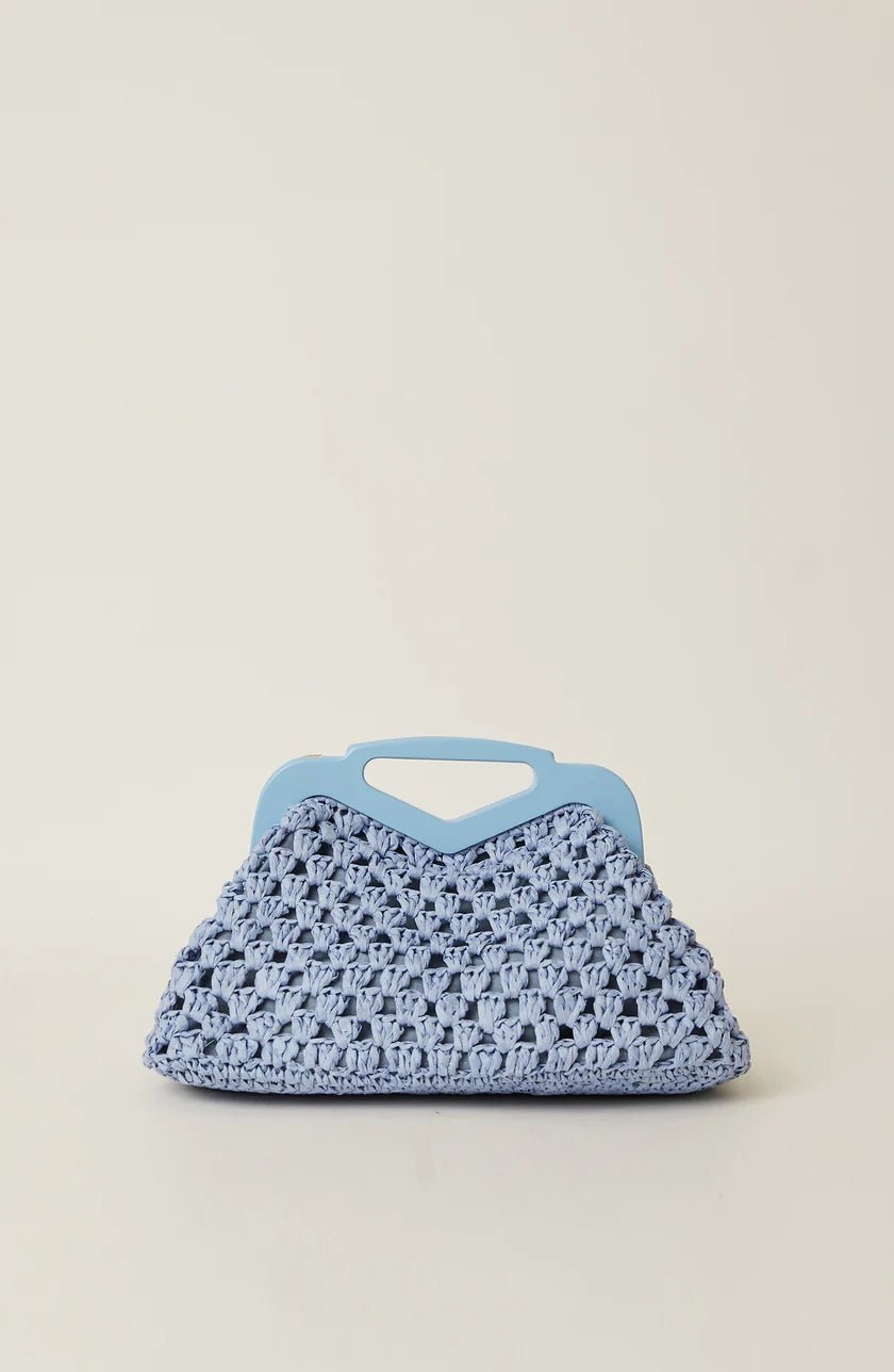 BTB Los Angeles Nadiya Crochet Clutch - Periwinkle - Capri by Sunset & Co.