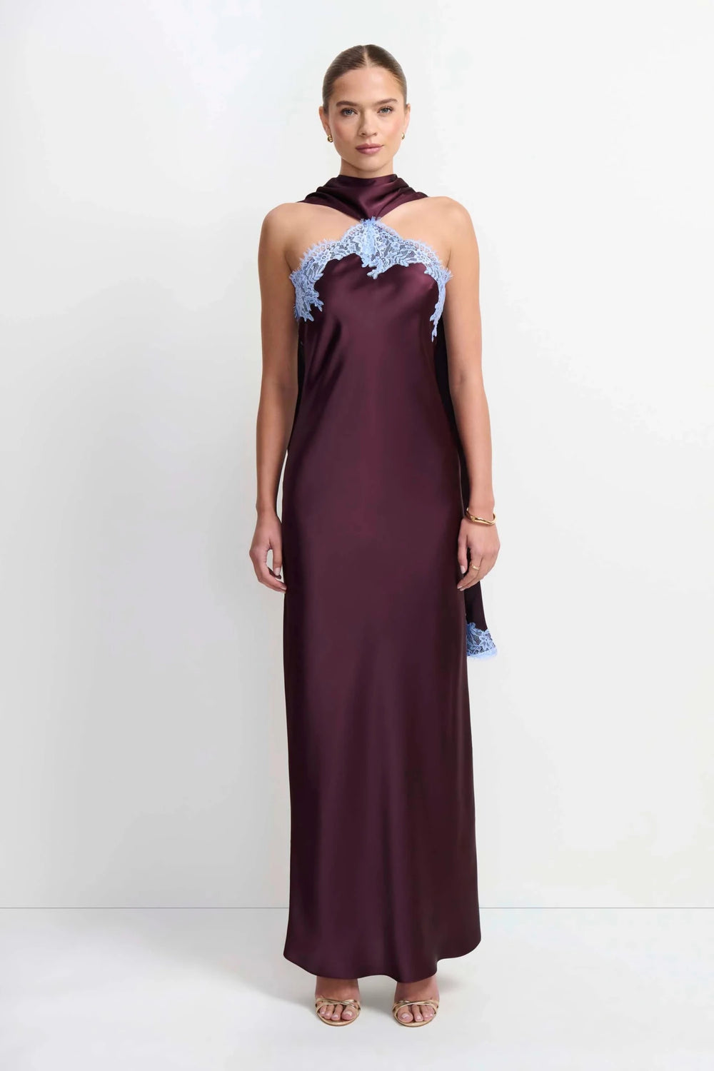 Amanda Uprichard Ashton Maxi with Lace - Capri by Sunset & Co.