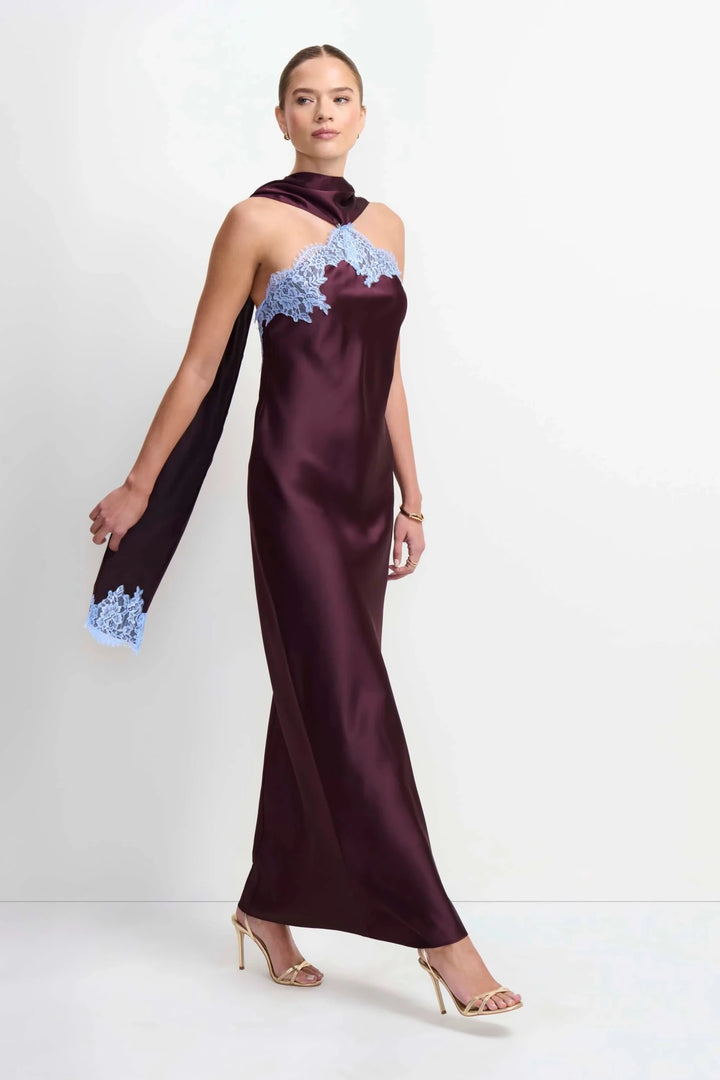 Amanda Uprichard Ashton Maxi with Lace - Capri by Sunset & Co.