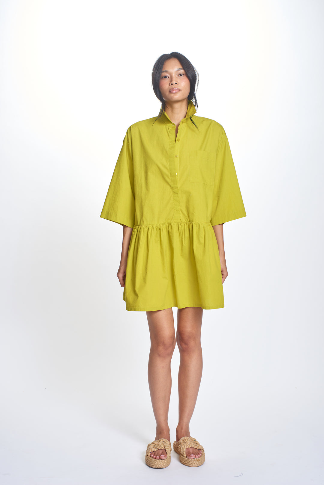 CorCor Green Point Shirt Dress - Capri by Sunset & Co.