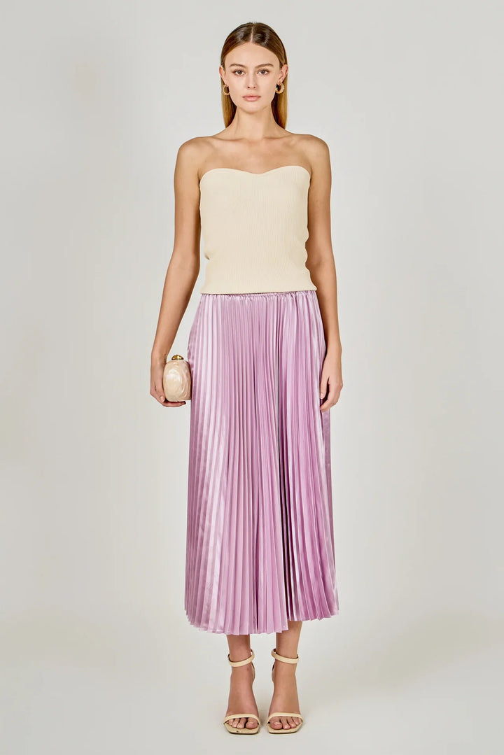 Endless Rose Pleated Skirt - Capri by Sunset & Co.