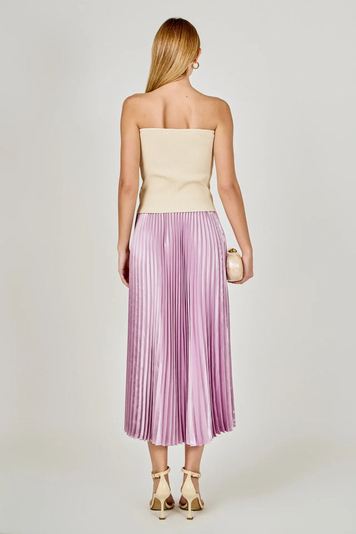 Endless Rose Pleated Skirt - Capri by Sunset & Co.