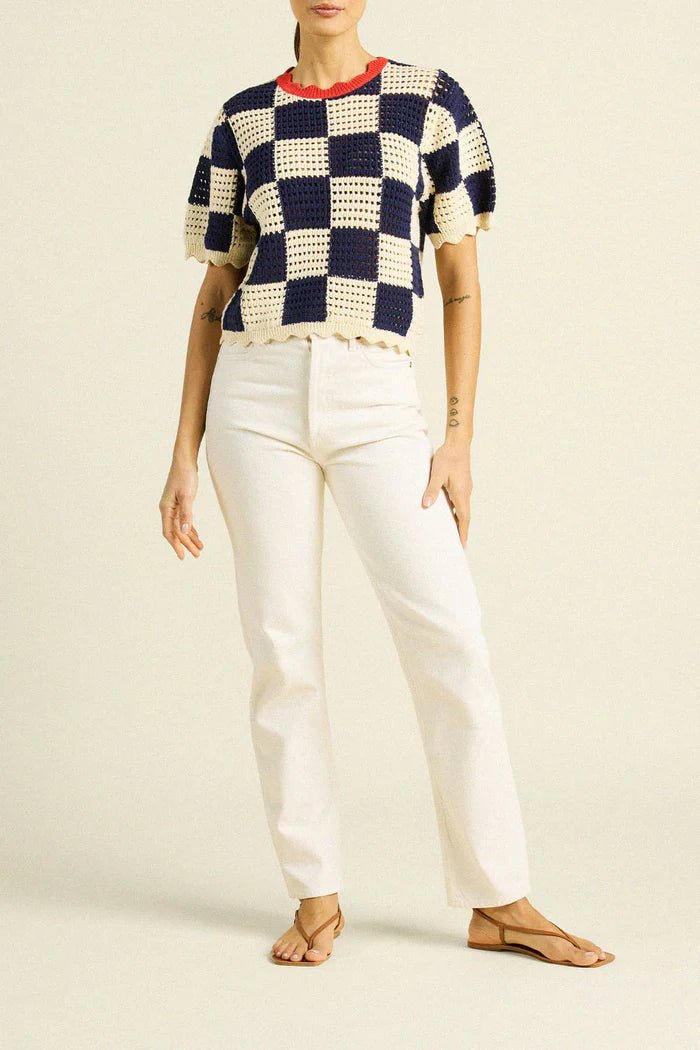 Trovata Jules Sweater T-Shirt - Capri by Sunset & Co.