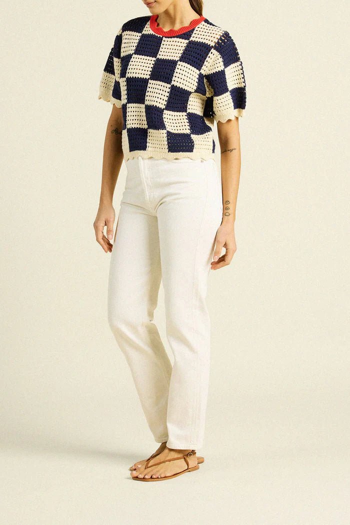 Trovata Jules Sweater T-Shirt - Capri by Sunset & Co.