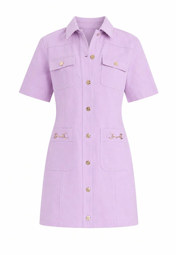 Karina Grimaldi Flora Denim Mini Dress - Capri by Sunset & Co.