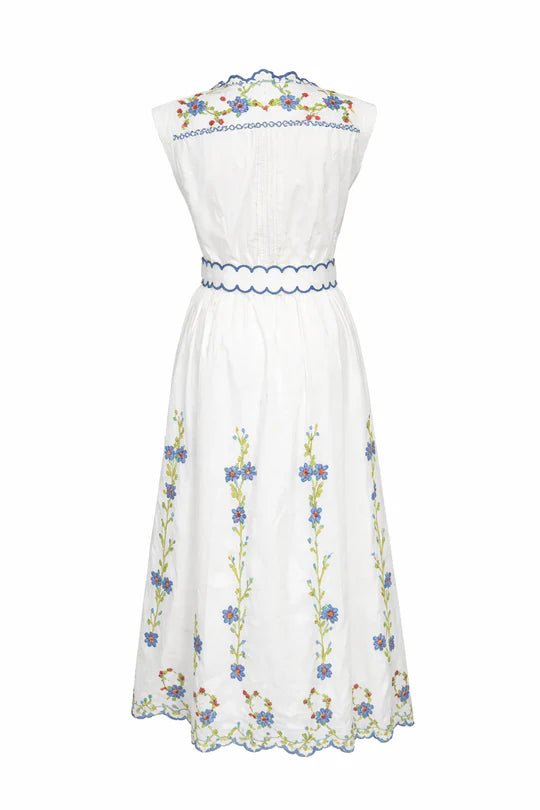Never A Wallflower Crosstitch Midi Dress - Capri by Sunset & Co.