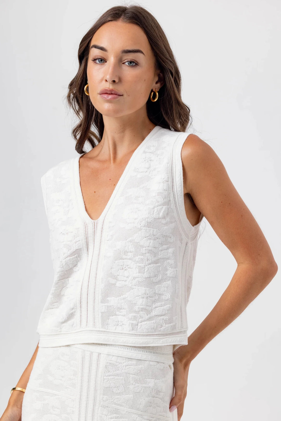 Sundays Clover Sweater Vest - Capri by Sunset & Co.