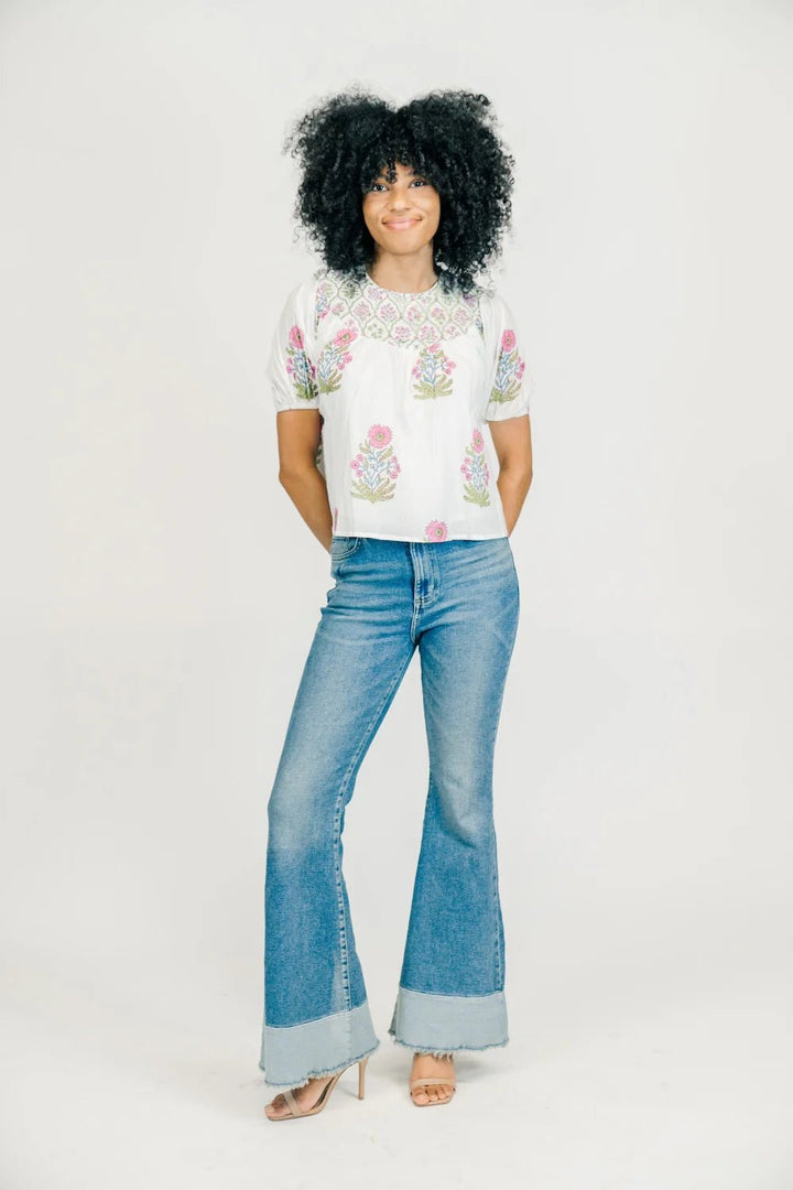 Victoria Dunn Lacey Blouse - Capri by Sunset & Co.