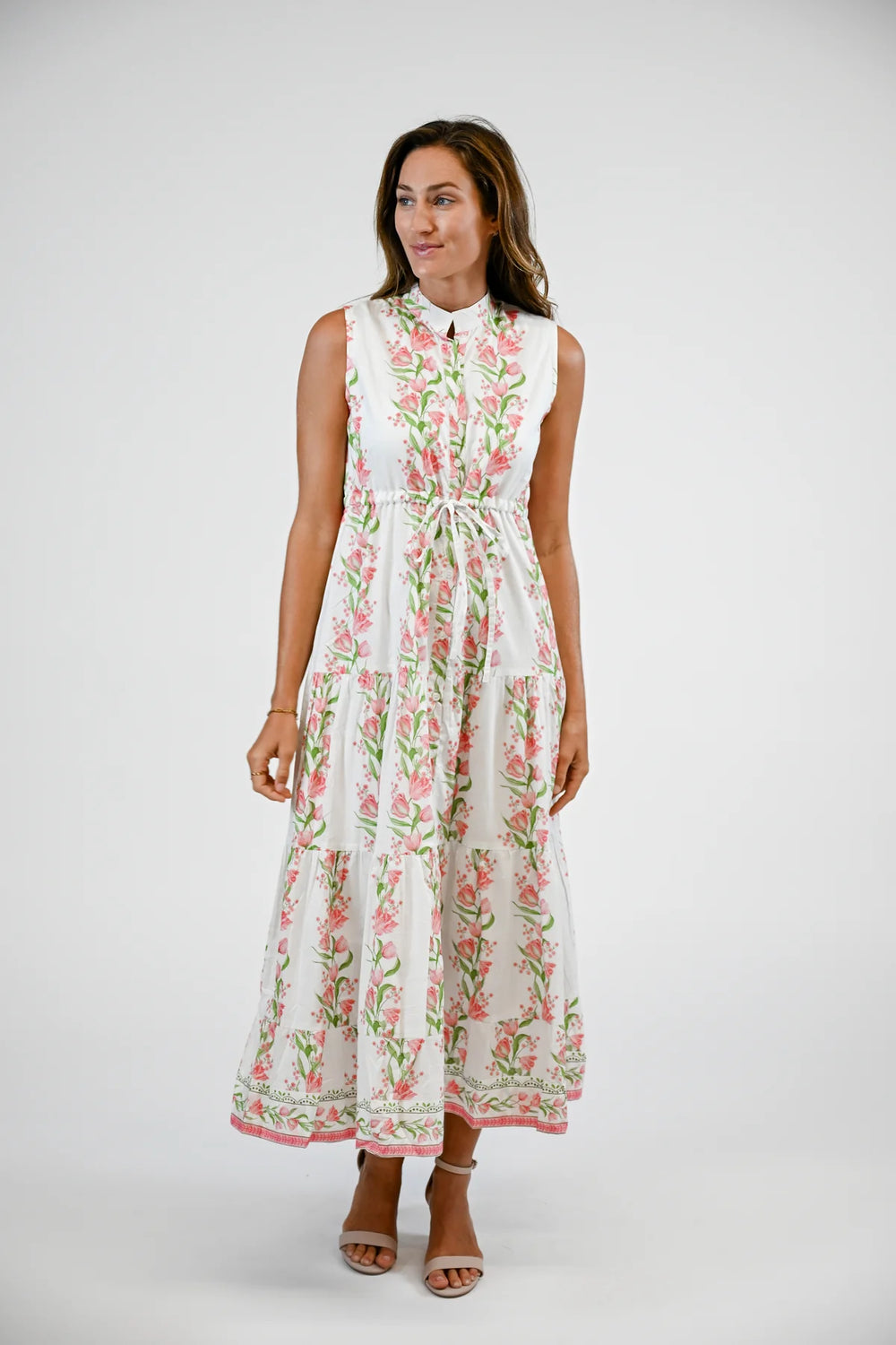 Victoria Dunn Sleeveless Magnolia Flutter Dress - Capri by Sunset & Co.