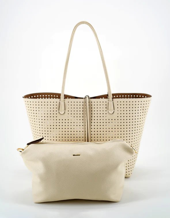 Remi/Reid Departure Perforated Square Tote - Capri by Sunset & Co.