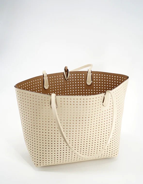 Remi/Reid Departure Perforated Square Tote - Capri by Sunset & Co.