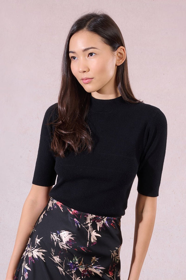 Molly Bracken Mock Neck Knit Top - Capri by Sunset & Co.