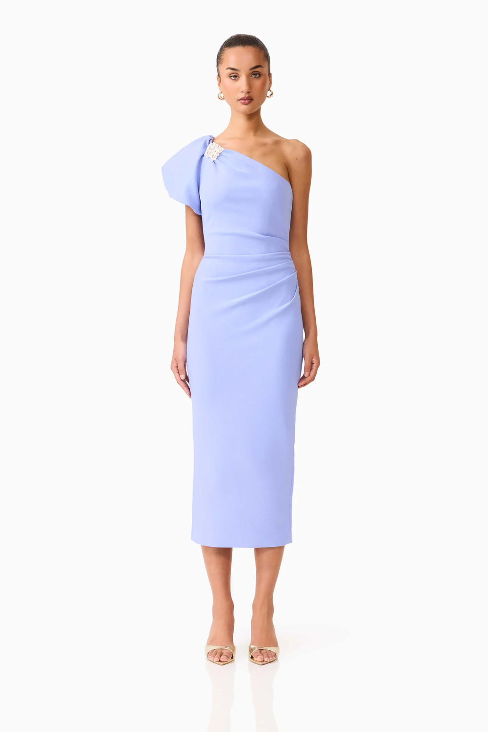 Elliatt Olenna Puff Sleeve Midi Dress - Capri by Sunset & Co.