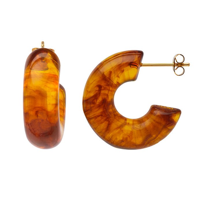 Lucas Jack Bubble Resin Hoops - Capri by Sunset & Co.