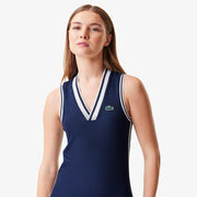 Tennis Dress with Removable Piqué Shorts - Navy