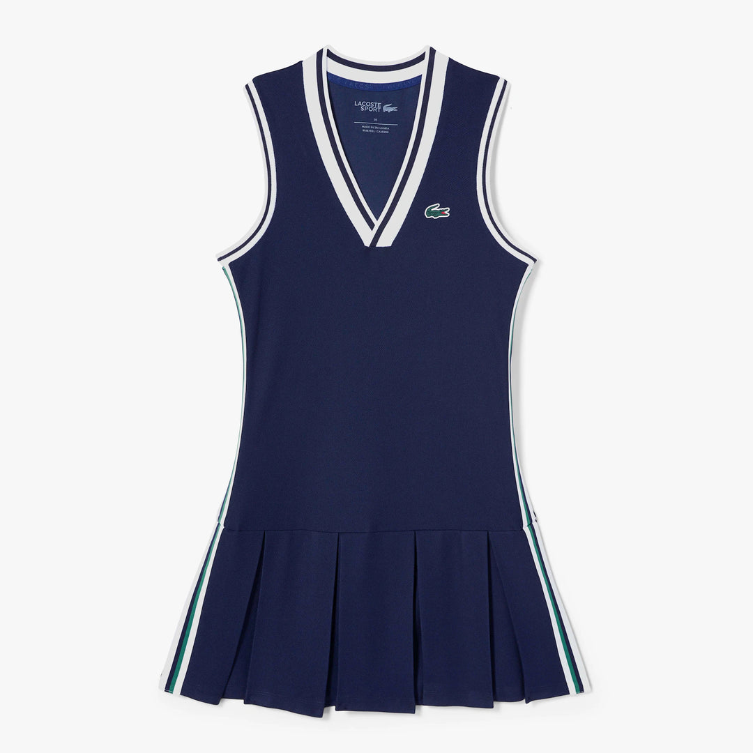 Lacoste Tennis Dress with Removable Piqué Shorts - Navy