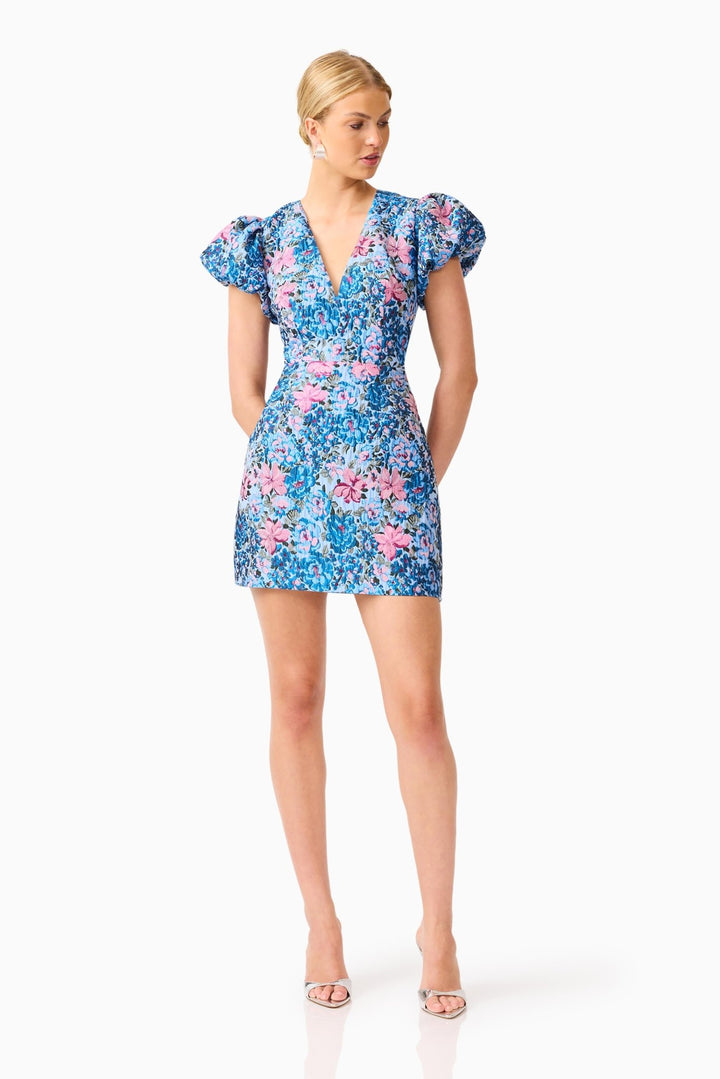 Elliatt Antheris Puff Sleeve Mini Dress - Capri by Sunset & Co.