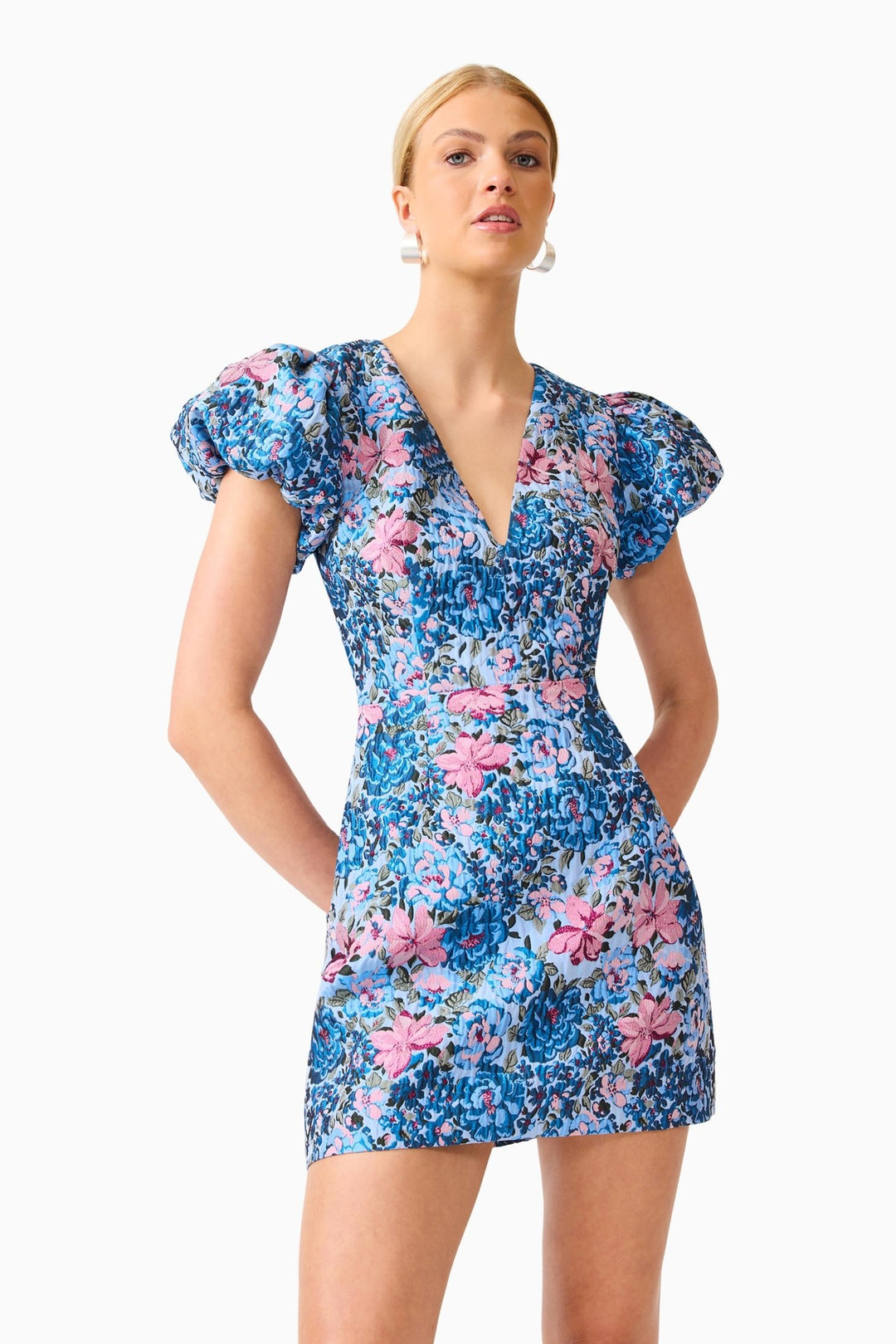 Elliatt Antheris Puff Sleeve Mini Dress - Capri by Sunset & Co.