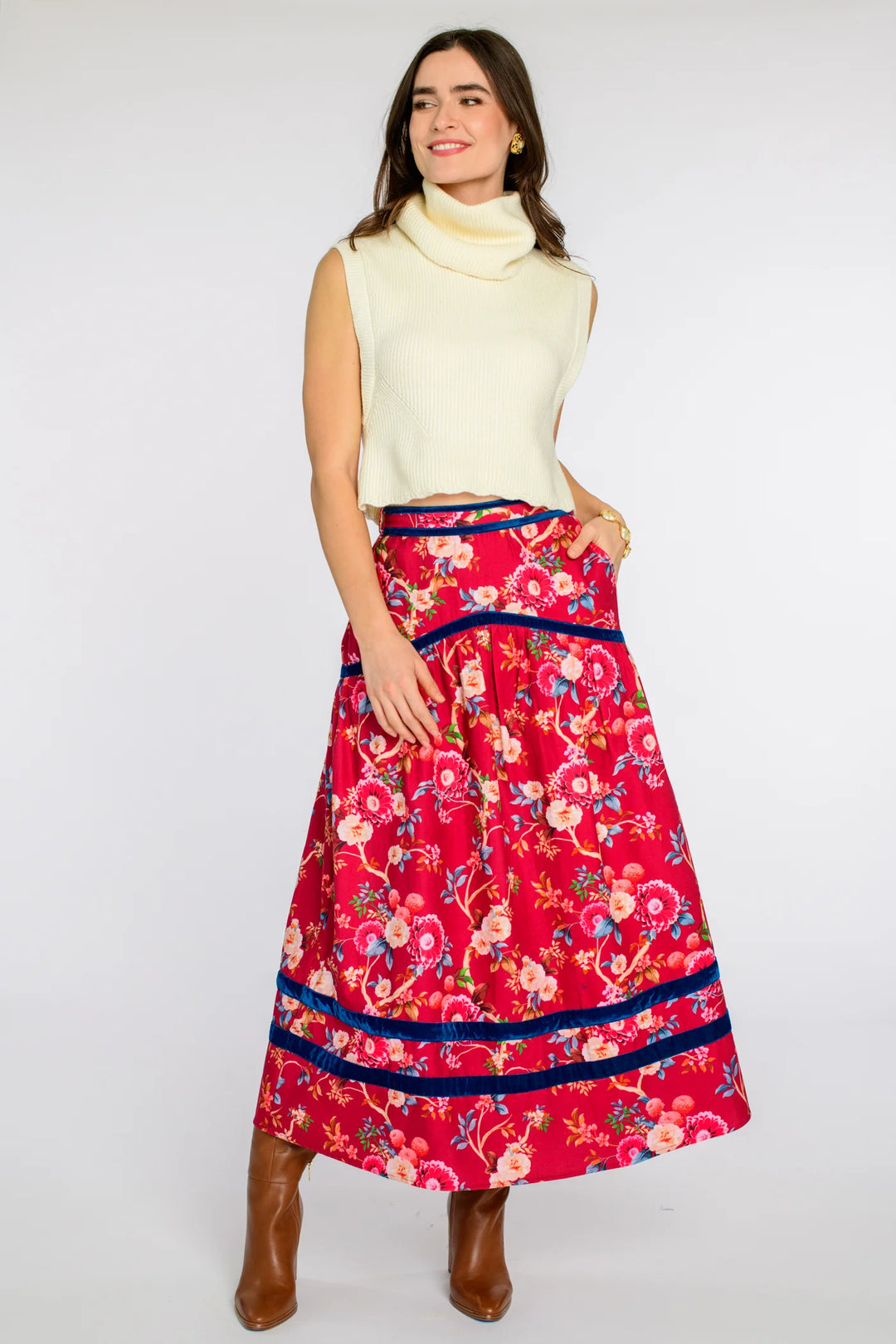 Elizabeth James The Label Phoebe Skirt - Capri by Sunset & Co.