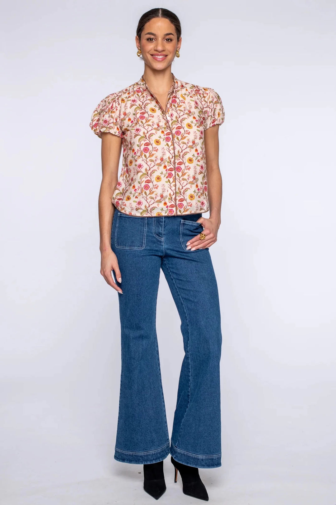 Elizabeth James The Label Short Sleeve Emily Top - Capri by Sunset & Co.