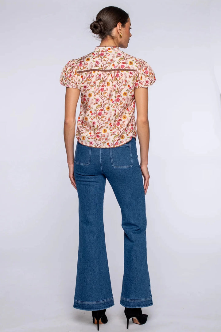 Elizabeth James The Label Short Sleeve Emily Top - Capri by Sunset & Co.