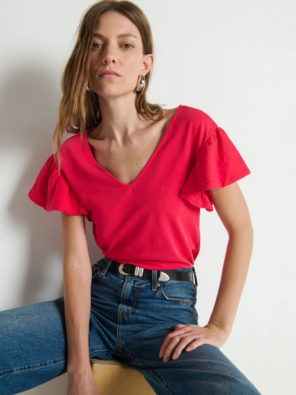 Nation LTD Emmy Flutter Sleeve Tee - Capri by Sunset & Co.