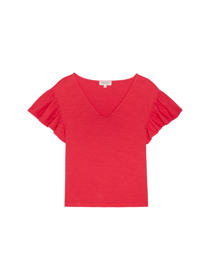 Nation LTD Emmy Flutter Sleeve Tee - Capri by Sunset & Co.