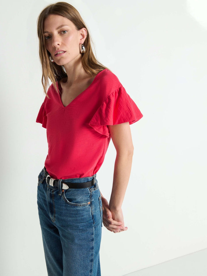 Nation LTD Emmy Flutter Sleeve Tee - Capri by Sunset & Co.