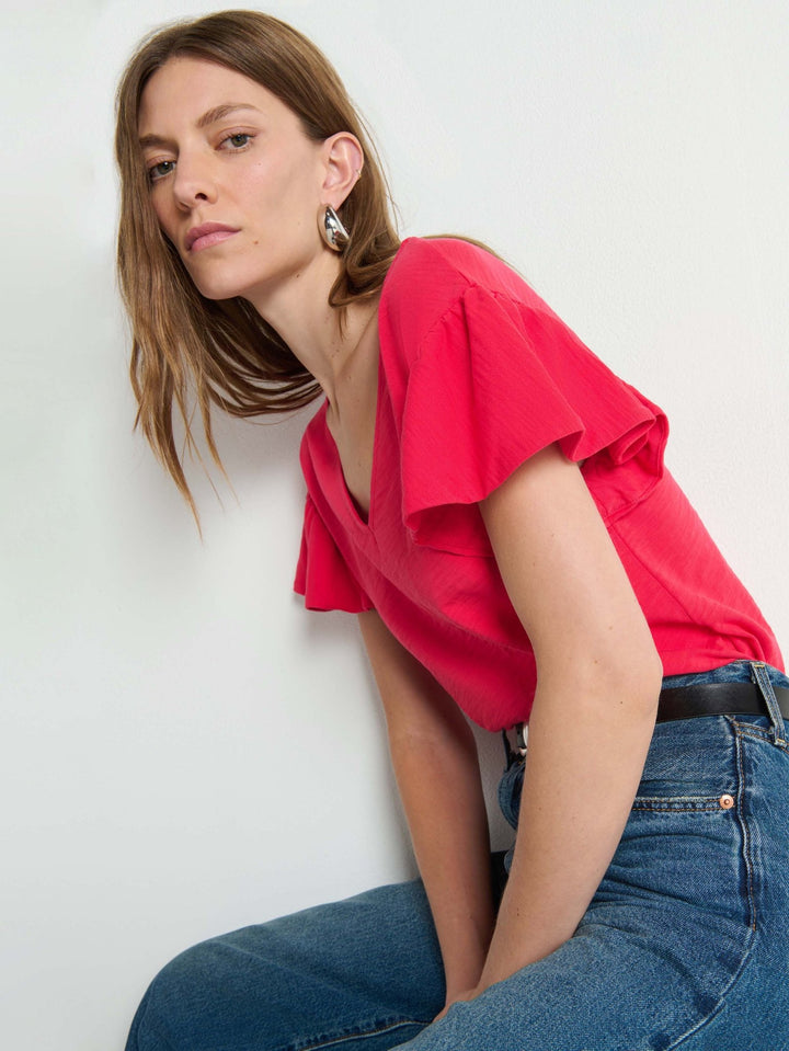 Nation LTD Emmy Flutter Sleeve Tee - Capri by Sunset & Co.