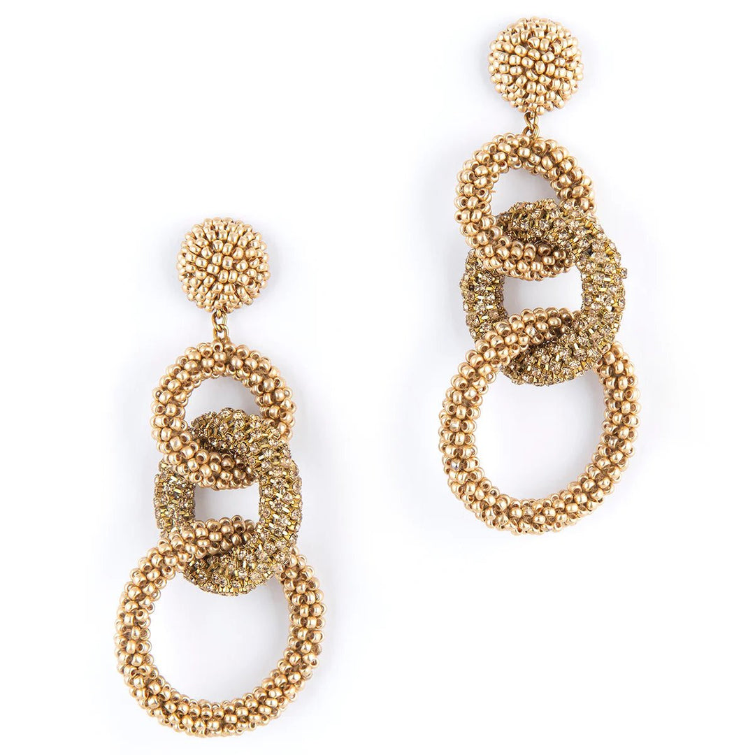 Deepa Gurnani Sienna Earrings - Gold - Capri by Sunset & Co.
