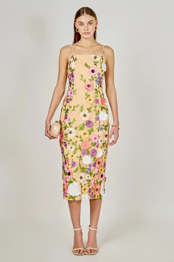 Endless Rose Floral Embroidered Midi Dress