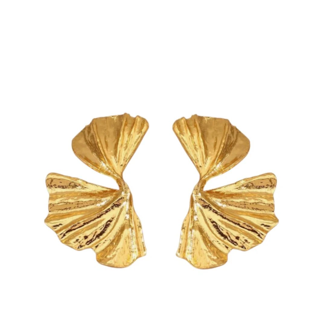 Accessory Concierge Golden Fan Earrings - Capri by Sunset & Co.