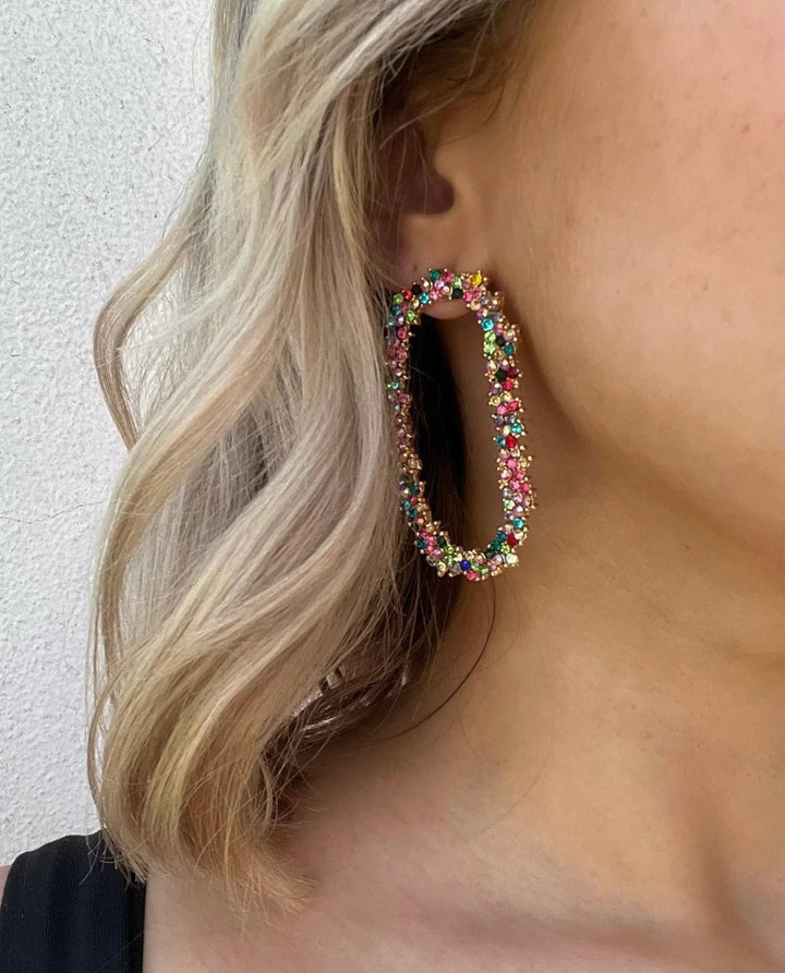Accessory Concierge Rainbow Crystal Garland Drop Earrings - Capri by Sunset & Co.