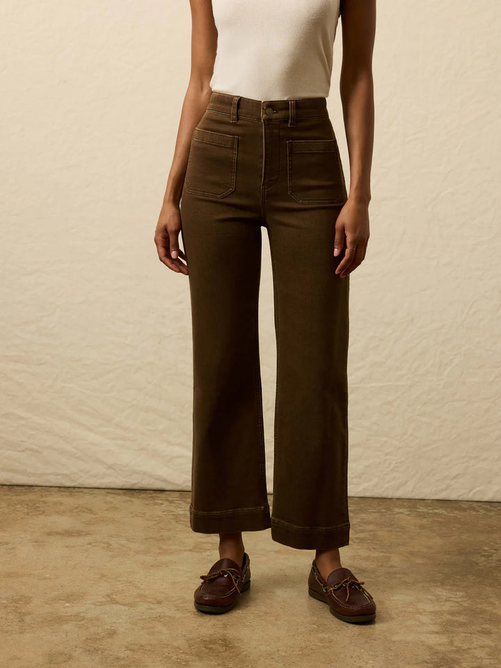 Faherty Stretch Terry Patch Pocket Ankle Length Pant